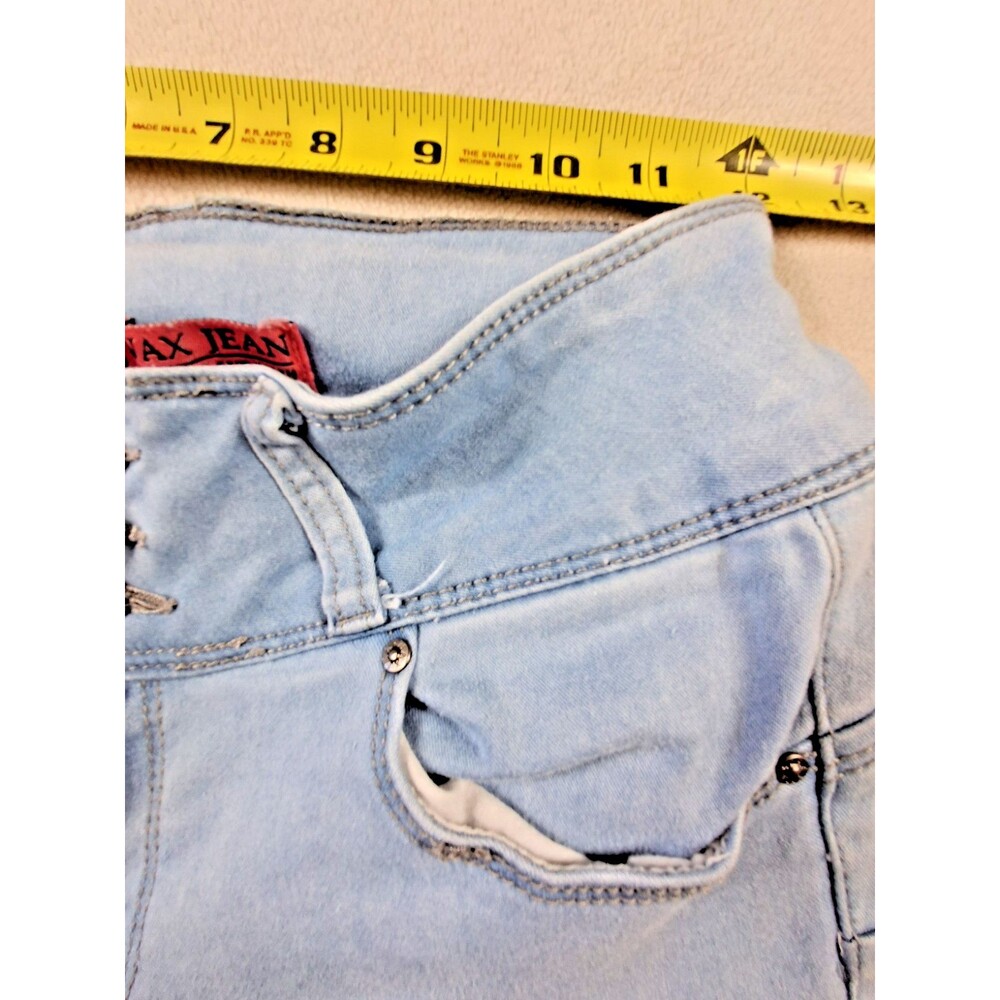 Wax Jeans Butt I Love You Womens Skinny Jeans 1 Light Wash Stretch Denim - Picture 9 of 13